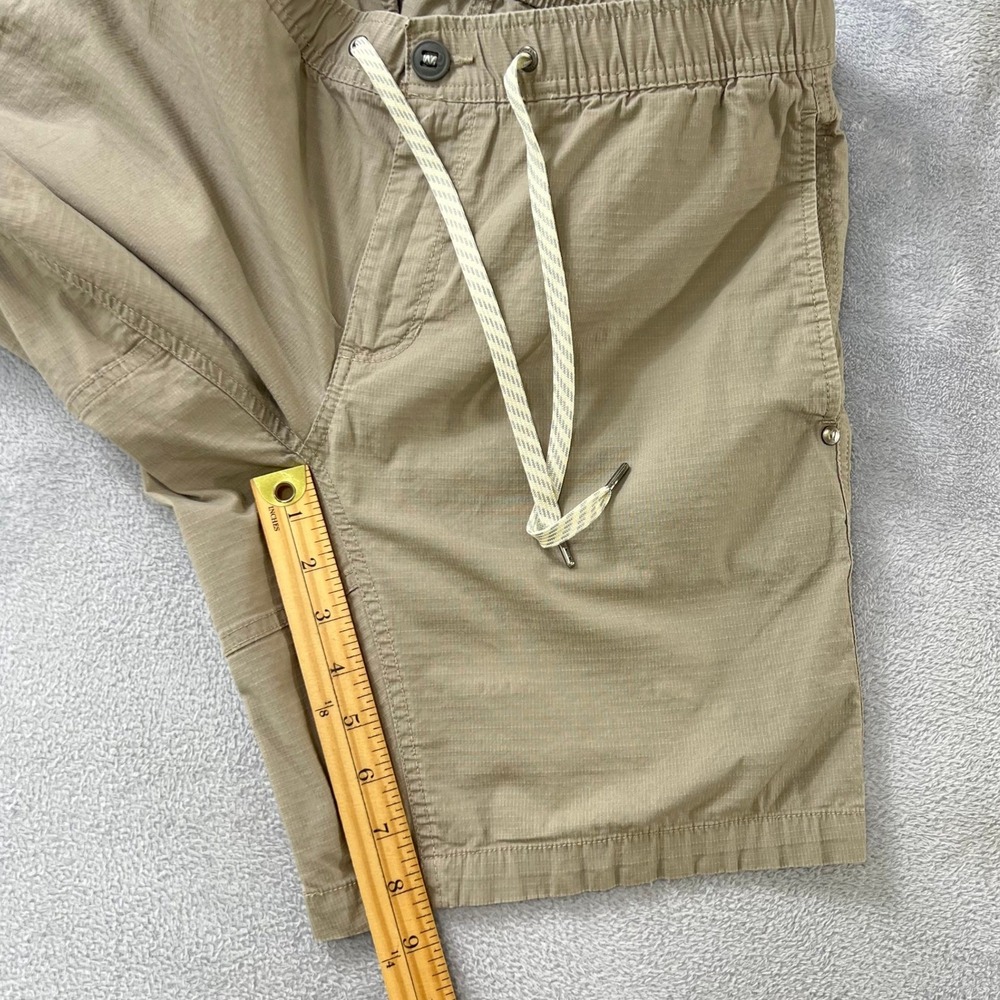 VUORI Ripstop Climber Shorts Cargo Mens Medium Sesame Beige Elastic Drawstring - Picture 8 of 9